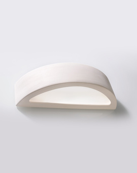 Ceramic wall lamp ATENA white + 1x LED bulb E27 3000K Warm 7.5W 620lm