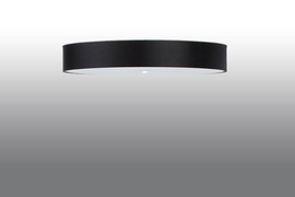 Ceiling lamp SKALA 90 black + 6x LED Light Bulb E27 4000K Cool White 7.5W 650lm