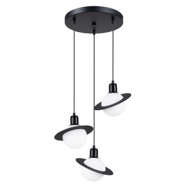 Pendant lamp HYPERION 3P black + 3x LED Bulb G9 4000K Cool White 4.5W 460lm