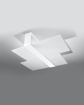 Ceiling lamp MASSIMO white + 2x LED Bulb E27 4000K Cool White 7.5W 650lm