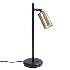 Desk lamp WINX black/gold + 1x LED bulb GU-10 3000K Warm 7W 510lm