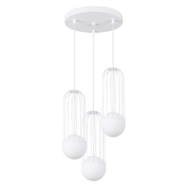 Pendant lamp BRINA 3P white + 3x LED bulb G9 3000K Warm 4.5W 450lm