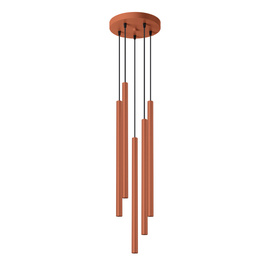 Pendant lamp PASTELO 5P red ochre