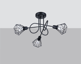 Chandelier ARTEMIS 3S black + 3x LED Bulb E14 4000K Cool White 7.5W 680lm