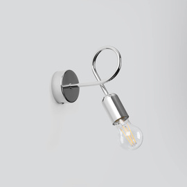 Wall lamp SUPEŁ chrome + 1X LED bulb E27 3000K 7W 760lm