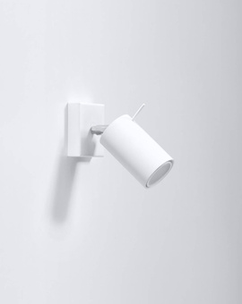 Wall lamp RING White + 1x LED Bulb GU-10 3000K Warm 7W 620lm