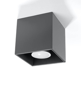 Ceiling lamp QUAD 1 anthracite + 1x LED bulb GU-10 4000K Cool White 7W 630lm.