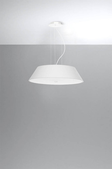 Chandelier VEGA 60 white + 5x LED Bulb E27 3000K Warm 7.5W 620lm