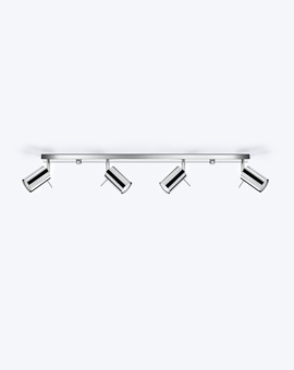 Ceiling lamp RING 4L chrome + 4x LED Bulb GU-10 4000K Cool White 7W 630lm