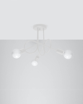Chandelier SUPEŁ 3 white + 3X LED Bulb E27 3000K 7W 760lm