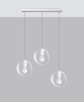 Ceiling lamp TITRAN 3 white + 3x LED bulb E27 3000K Warm 7.5W 620lm