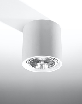 Ceiling ceramic lamp KALU white + 1x LED bulb GU10 AR111 4000K COOL 10W 850lm