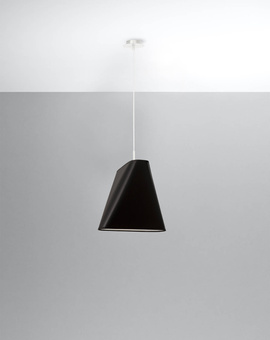 Chandelier BLUM 1 black + 1x LED Bulb E27 3000K Warm 7.5W 620lm