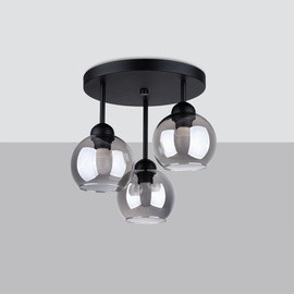 Chandelier ALINO 3 black + 3x LED Bulb E27 4000K Cool White 7.5W 690lm