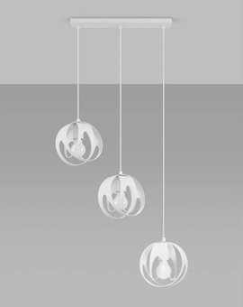 Ceiling lamp TULOS 3L white + 3x E27 LED Bulb 3000K Warm 7.5W 620lm