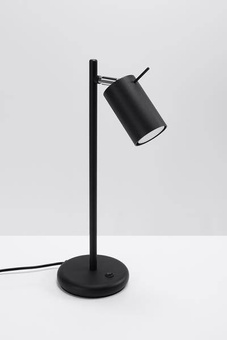 Desk lamp RING black + 1x LED bulb GU-10 4000K Cool White 7W 630lm