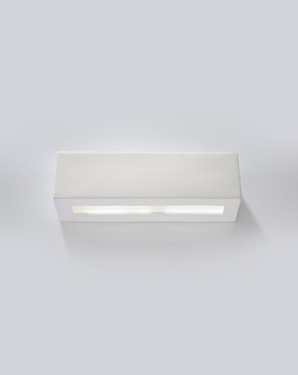 Wall lamp ceramic VEGA white + 1x LED bulb E27 3000K Warm 7.5W 620lm