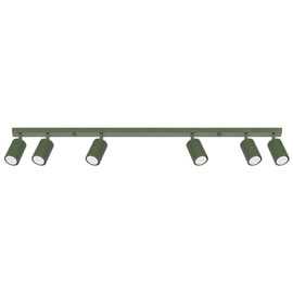 Ceiling lamp KARBON 6L olive green