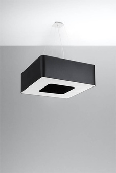 Chandelier URANO 60 black + 8x LED Bulb E27 4000K Cool White 7.5W 650lm