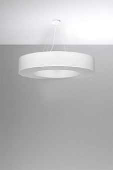 Chandelier SATURN 90 white + 8x LED Bulb E27 3000K Warm 7.5W 620lm