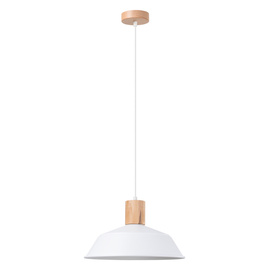 Hanging lamp FANO white + 1x LED bulb E27 4000K Cool White 7.5W 690lm