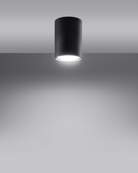 Ceiling lamp LAGOS 10 black + 1x LED Bulb GU-10 4000K Cold 7W 630lm