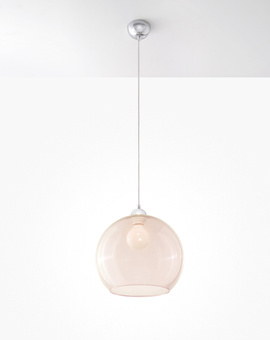 Ceiling pendant BALL champagne + 1x LED Bulb E27 3000K Warm 7.5W 620lm