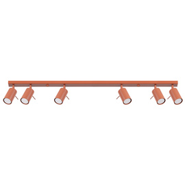 Ceiling lamp RING 6L red ochra