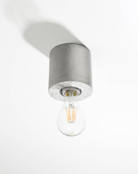 Ceiling lamp SALGADO concrete + 1x LED Bulb E27 4000K Cool White 7.5W 650lm