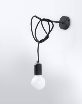 Wall lamp EDISON black +1x LED Bulb E27 3000K Warm 7.5W 620lm