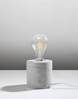 Desk lamp SALGADO concrete + 1x LED Bulb E27 3000K Warm 7.5W 620lm