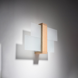 Wall lamp FENIKS 1 natural wood