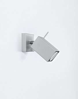 Wall lamp MERIDA 1 in gray + 1x LED GU-10 Bulb 4000K Cool White 7W 630lm