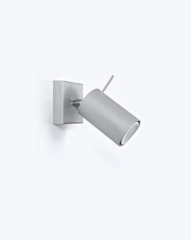 Wall lamp RING in gray + 1x LED bulb GU-10 3000K Warm 7W 620lm