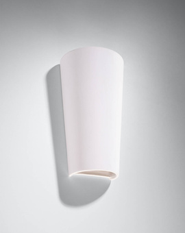 Wall lamp ceramic LANA white + 1x LED Bulb E27 3000K Warm 7.5W 620lm