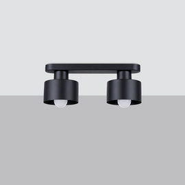 Ceiling lamp SAVAR 2 black + 2x LED Bulb E27 3000K Warm 7.5W 620lm.