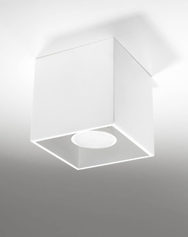 Ceiling lamp QUAD 1 white + 1x LED Bulb GU-10 3000K Warm 7W 620lm