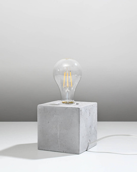 Desk lamp ARIZ concrete + 1x LED Bulb E27 4000K Cool White 7.5W 650lm
