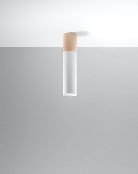 Ceiling lamp PABLO white + 1x LED Bulb GU-10 3000K Warm 7W 620lm