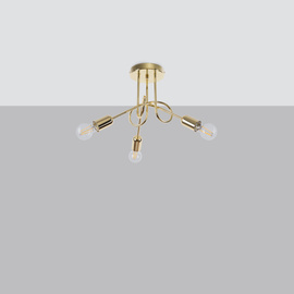 Chandelier KNOT 3 gold gloss