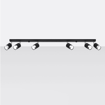 Ceiling lamp NERO 6 black/chrome