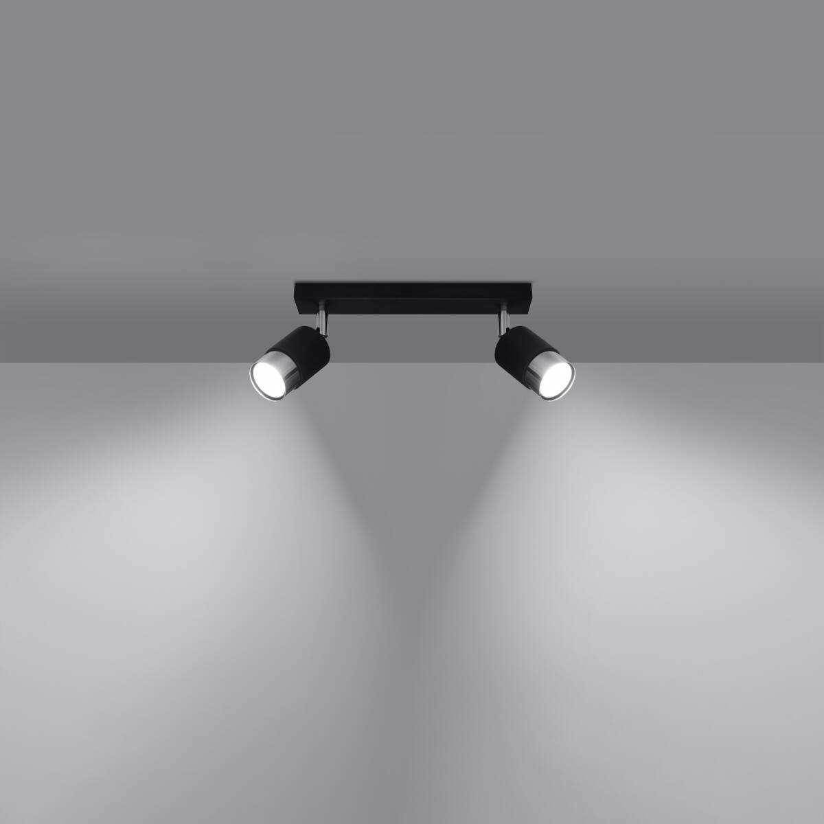 Ceiling lamp NERO 2 black/chrome