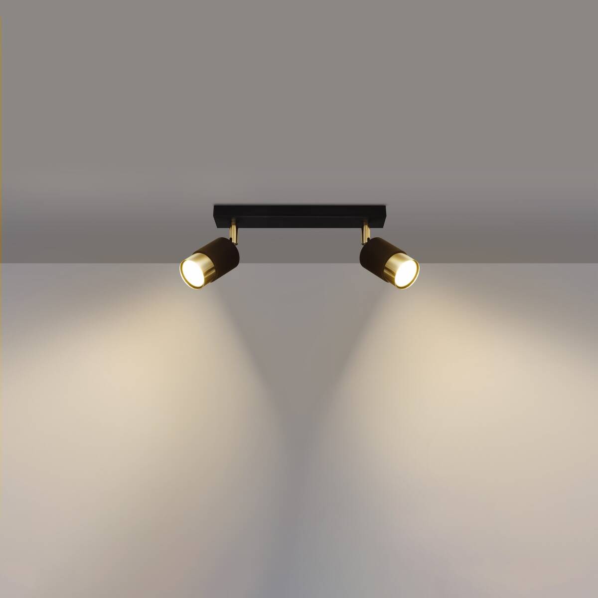 Ceiling lamp NERO 2 black/golden