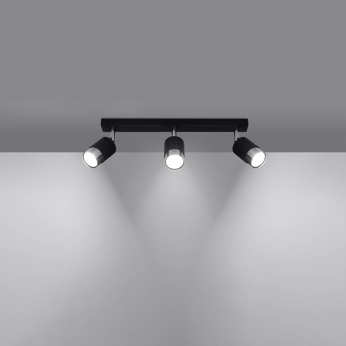 Ceiling lamp NERO 3 black/chrome