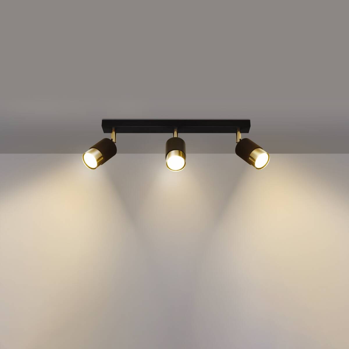 Ceiling lamp NERO 3 black/golden