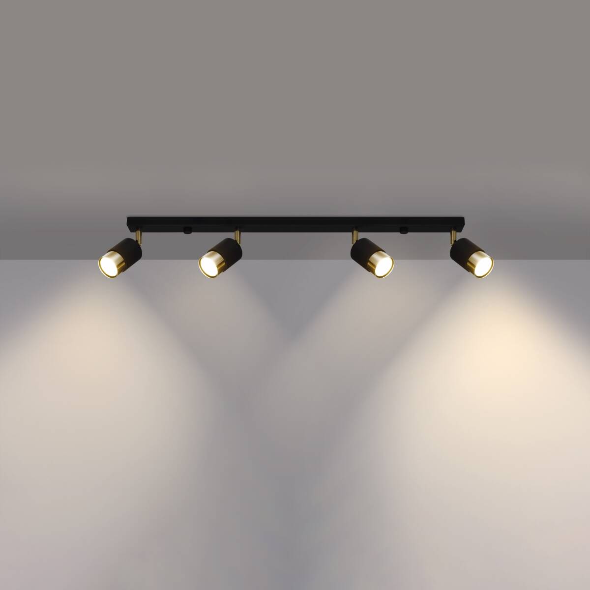 Ceiling lamp NERO 4 black/golden