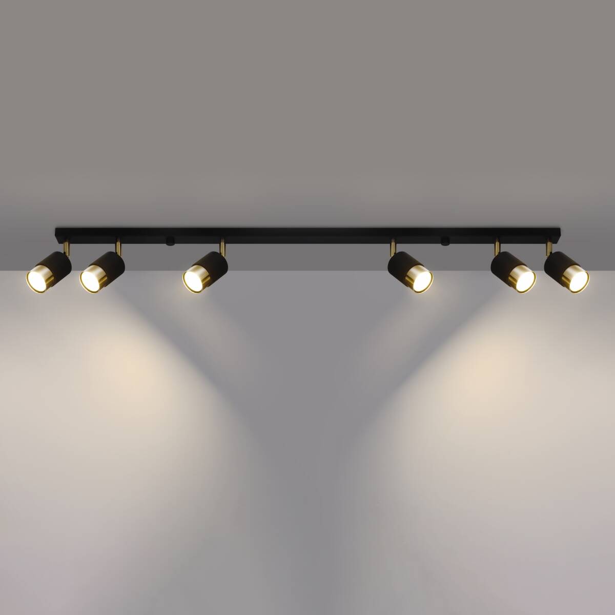 Ceiling lamp NERO 6 black/golden