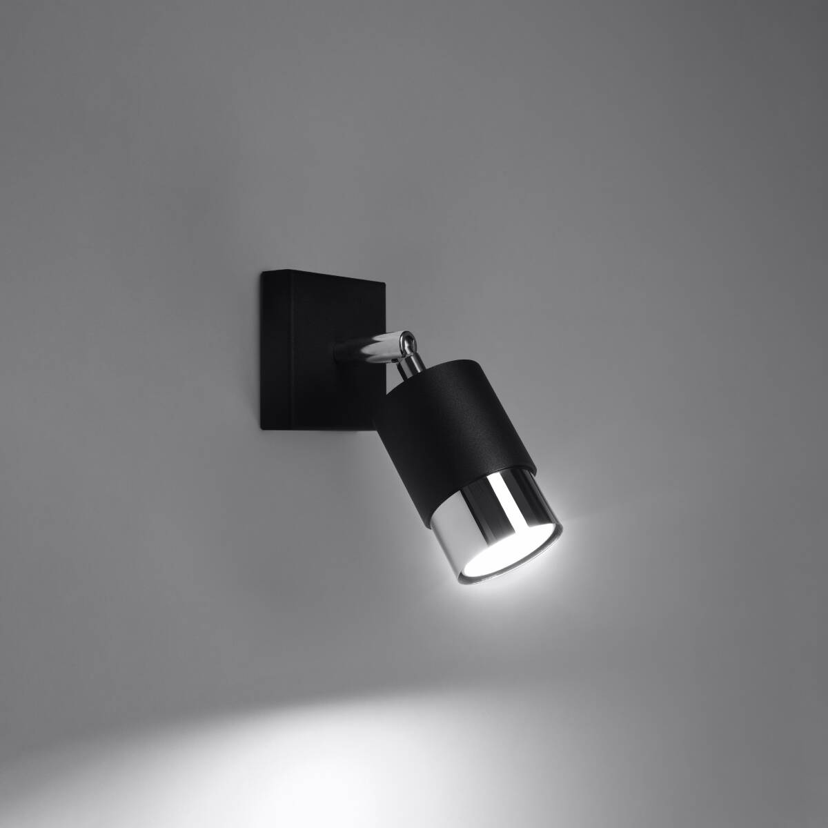 Wall lamp NERO black/chrome