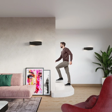 Wall lamp ceramic SIGMA black