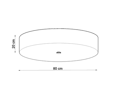 Ceiling lamp SKALA 80 black + 6x LED bulb E27 4000K Cool White 7.5W 650lm